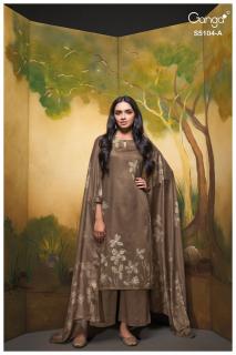 Ganga saidnya 5104 printed cotton dress material wholesale